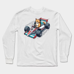 Cat formula 1 Long Sleeve T-Shirt